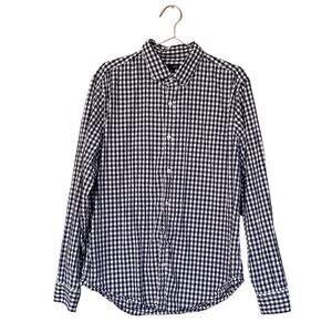 Gap Factory Slim Fit Check Print Long Sleeve Shirt - XL